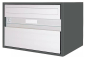 Preview: Briefkasten Huber Aluminium 300/400 Dunkelgrau metallic IGP 71385 Klassische Fornt